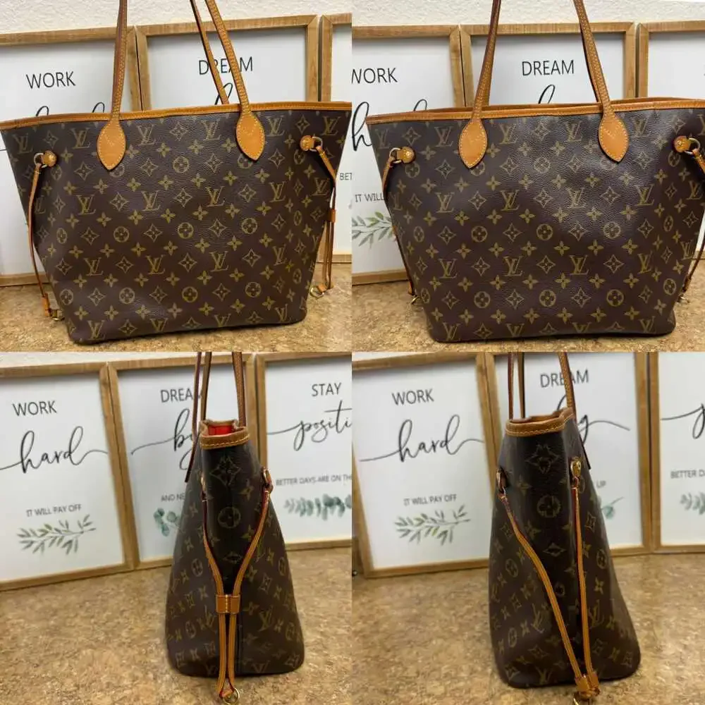 💎✨LIMITED EDITION✨💎 Authentic Louis Vuitton Neverfull MM Poppy Interior Bag - Picture 4 of 7